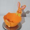Sundries Container Case Metal Rabbit Candy Box Cut Cartoon Felt Bunny Basket Exquisite Small Easter Storage Case Children Gifts