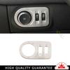 Headlight Button Frame Cover Trim Fit For Chevrolet Cruze 2016- Silver Steel