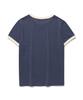 Kimseupeulesikoteunmakes Kim'S Bomb Line Ringer T-Shirt Blue