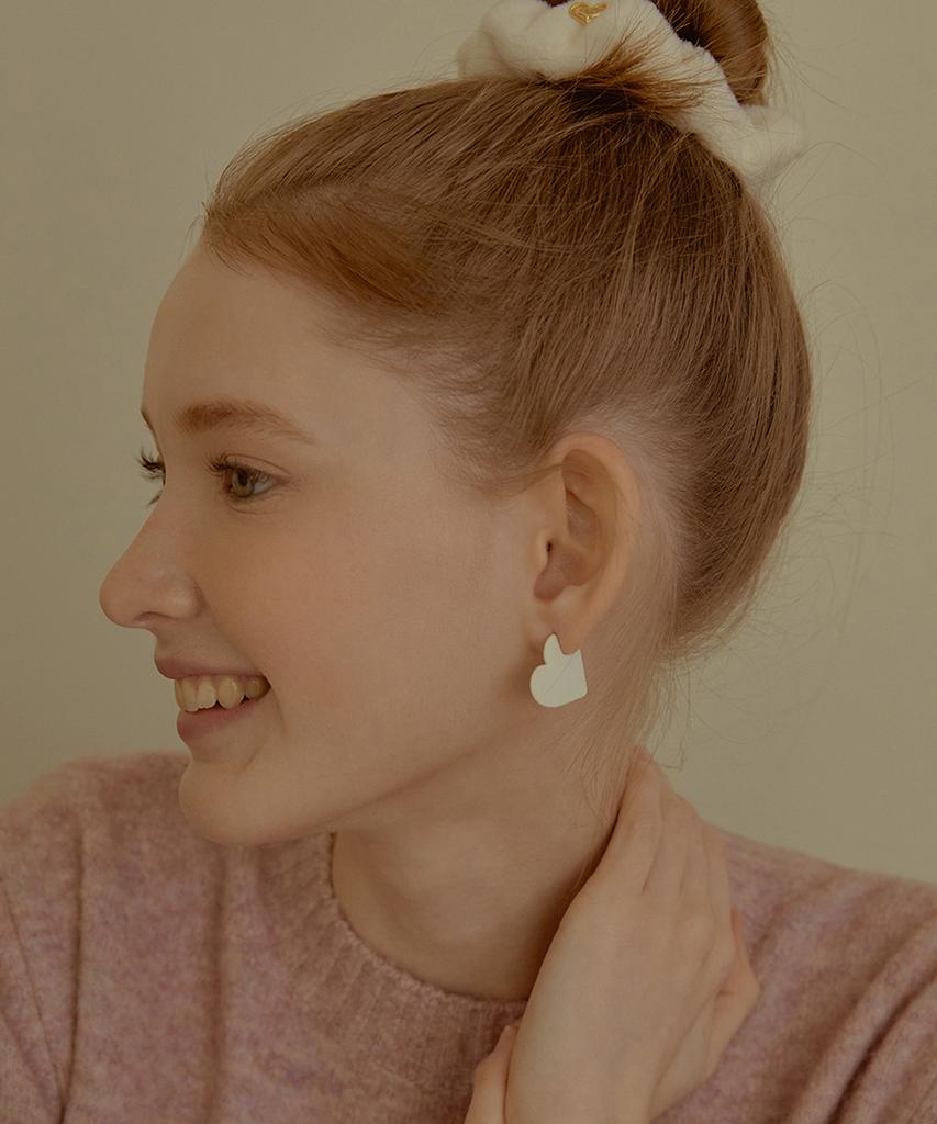 Tatiana Flat Heart Color Earrings Ec1350