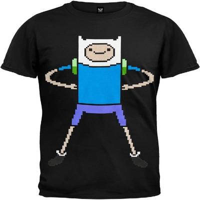 Adventure Time avec Finn et Jake T-shirt Adulte Finn Bloqué XL Noir