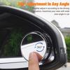 2Pcs Blind Spot Mirrors Round HD Glass Side for Car Convex 360° Rear View Mirror