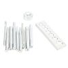 11PCS Stainless Steel Rivet Setter Kit With Base Die Punch Snap Set  For Leather Crafts and Repairs