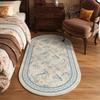 French Style Bedroom Decor Oval Carpet Light Luxury Carpets for Living Room Washable Bedside Soft Floor Mat Anti-slip Lounge Rug