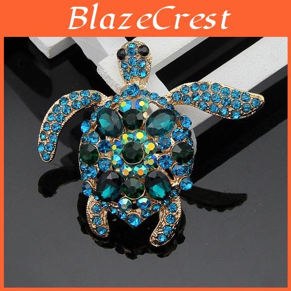 Animal Turtle Brooch Pin With Electroplated Alloy For Fashion Accessories