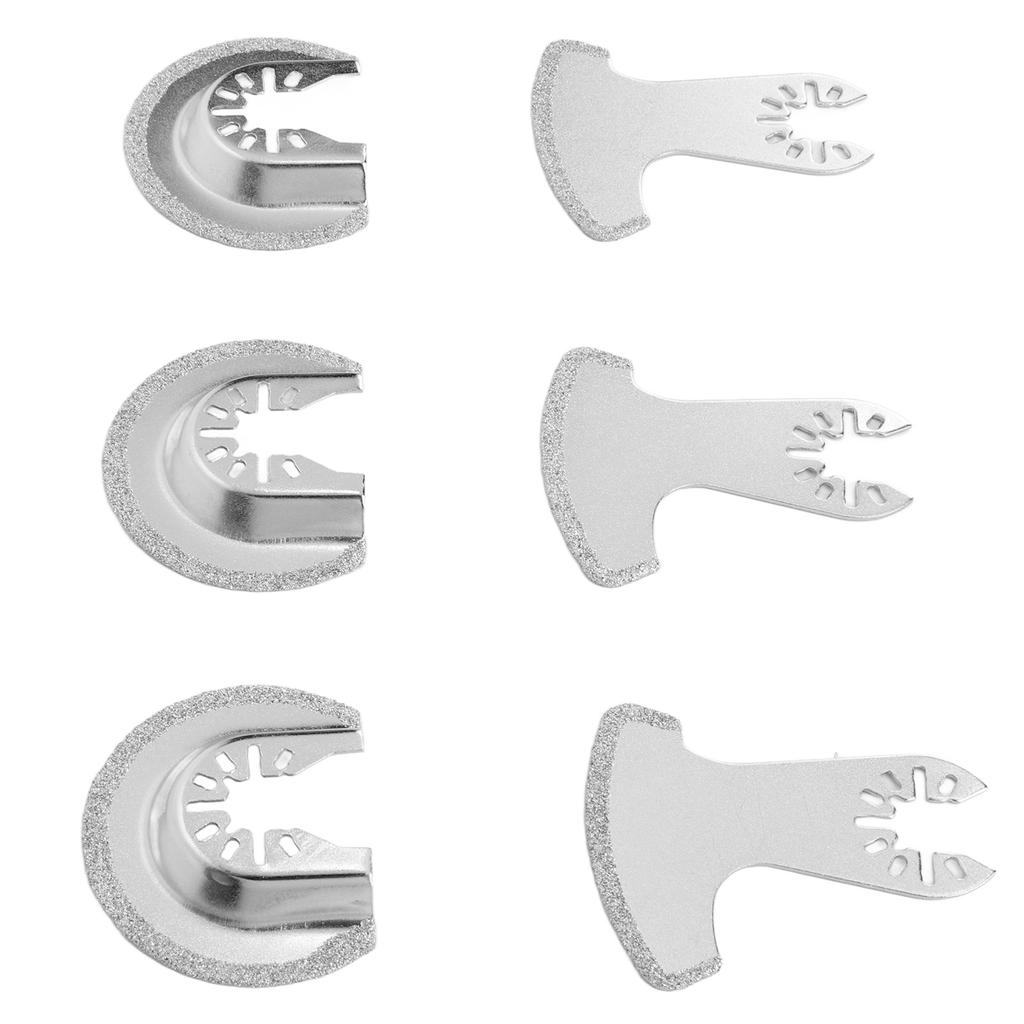 6PCS Diamond Segment Oscillating Blades Woodworking Carbide Multifunctional Saw Blade Set