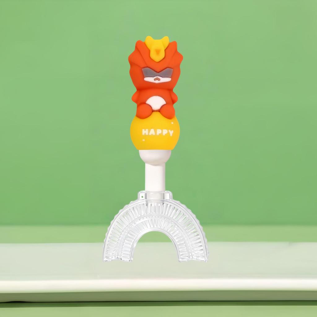 Children's U-Shaped Toothbrush with Soft Bristles and Non-Slip Handle for Ages 1-12