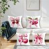 Bow Cherry Pattern Pillowcase Printed Polyester 40/45/50Cm Throw Pillowcover Decorative Sofa Cushion Pillowslip Home Decor