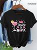 Bridal Team Sweet Party Moments Spanish EQUIPO DE NOVIA Fun Pattern Print Women and Men's Fashion Casual Round Neck Spring Summer T-Shirt Fashion N
