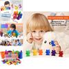 Colorful Rainbow Bear Counting Math Toy Set For Early Education
