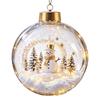 2D Flat Pattern Christmas Ball Ornament Transparent Clear Sphere Bauble  Family Gathering
