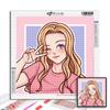 5D diamantmaleri Full diamant tegneserie jentebilde diamantmaleri Håndlaget diy-diamantmosaikkmaling Hjemdekorasjon