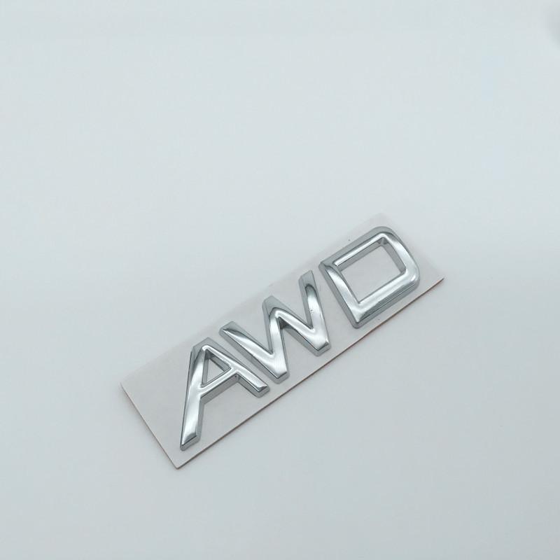 1pcs 3D Metal T4 T5 T6 T8 AWD Car Letter Rear Tail Trunk Emblem Badge Sticker Decals Styling Auto Accessories
