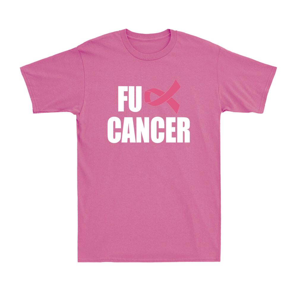 FU KREBS Shirt Rosa Schleife Brustkrebs Aufklärung Unterstützung Geschenk T-Shirt
