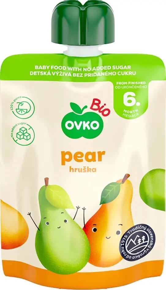 Ovko hruškové pyré 90 g Hruškové pyré po 6 měsících věku BIO 90 g
