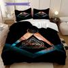 Mystic Symbols Cosmic Energy Three-piece set (1 * duvet cover + 2 * pillowcase, without core) 2D Flat Duvet cover and pillowcase