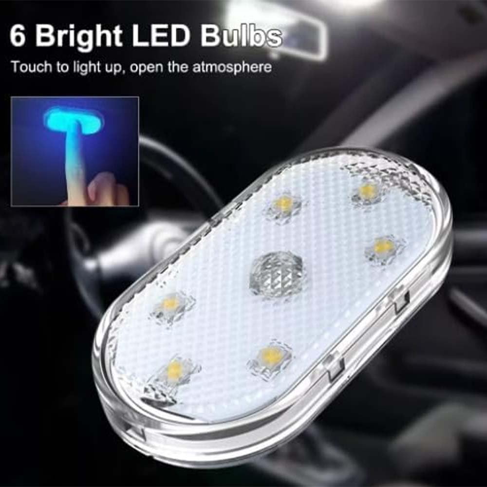 Onevzn Car Lights, Onevzn Car Led Lights Interior, Led Lights for Car with 7 Colors, Car Lights Wireless Interior Led Lights (Blue-4pcs)