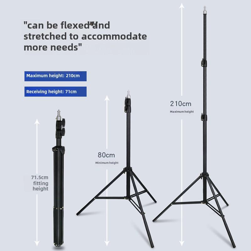 Photography Light Stand & Mobile Phone Tripod – 2.1m Adjustable Floor & Desktop Bracket for Live Streaming