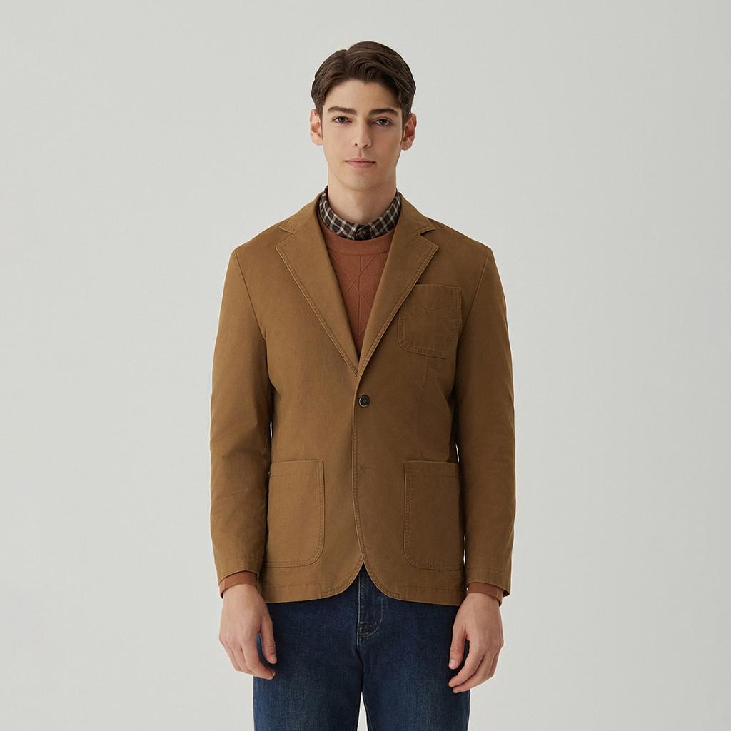 Ferraromilano Cation Washed Work Jacket Brown (Am0Ejk35457)