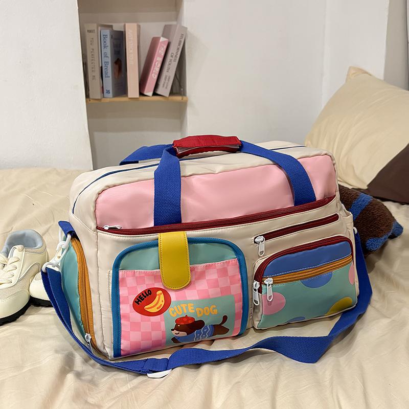 

Модная новая милая и легкая портативная женская сумка мультяшная дофаминовая высокоценная большая вместимость для выхода в свет дорожная сумка