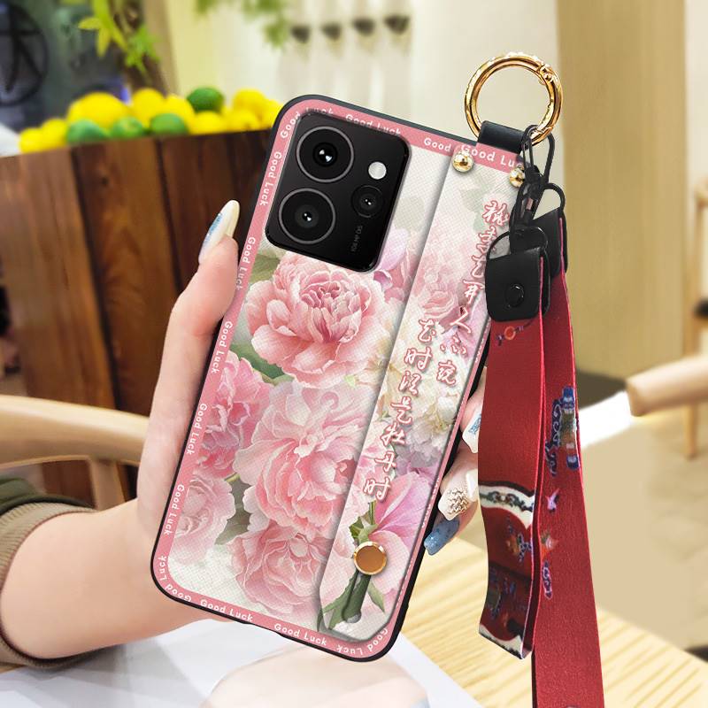 Anti-dust Silicone Phone Case For Nokia HMD Skyline Wrist Strap Durable Ring Kickstand Protective Fashion Back Cover