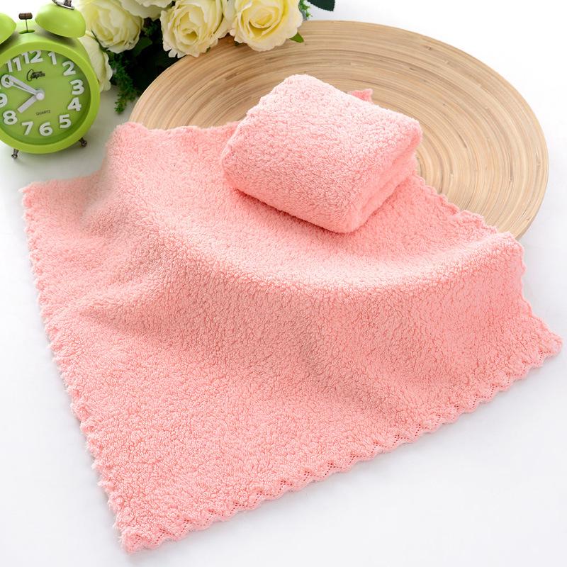High-Density Coral Fleece Kids' Towel - Absorbent Face & Makeup Wipe