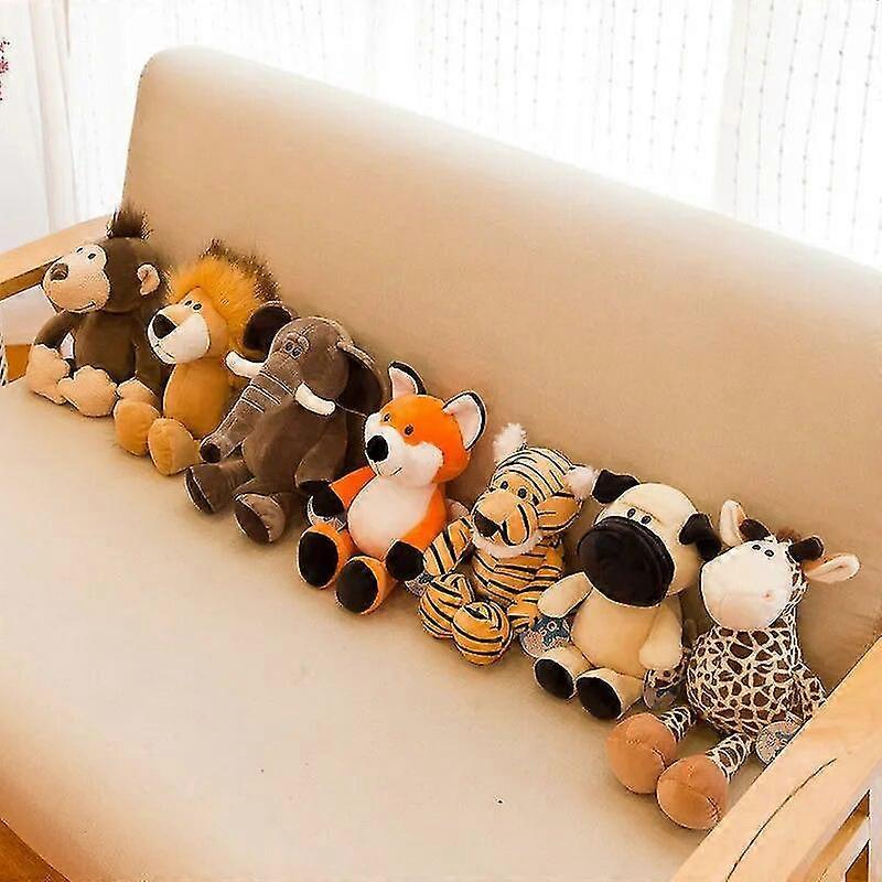 35cm Super Süße Kuscheltiere für Kinder Schlafbegleiter Dschungeltiere Puppen Elefant Hund Tiger Fuchs Löwe Giraffe Waschbär Affe