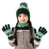 Kids Beanie Scarf Set Thick Warm Knit Hat Winter Outdoor Casual Wear