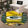 Green Bay Packers Logo Round Rug for Livingroom,Bedroom, Palyroom, Chair Rug, Area Rug, Circle Carpet, Large Size Fan Christmas Gift