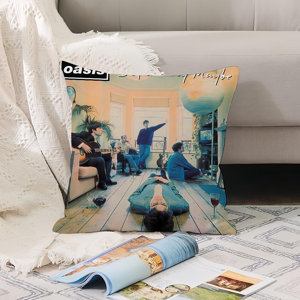 Hot Rock Band O-Oasis Pillow Case Office Cushions Suitable For Sofa Car Bedroom Decorative Cushion Cover