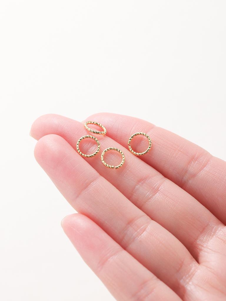 20–50 Stück/Beutel 14K/18K Gold, gedrehte offene Biegeringe, geteilte Verbindungsringe, runde Ringe für DIY-Schmuck, handgefertigtes Zubehör, Großhandel