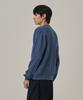 ANALOG MOOD Washable Cable Henley Neck Knit T-Shirt (Blue)