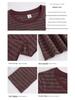 Korean Style Women's Slim Fit Striped Long Sleeve Round Neck T-shirt for Autumn/Winter