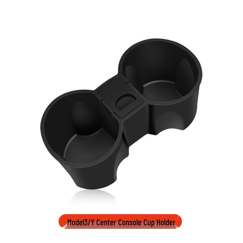 Tesla Model 3/Y Center Console Silicone Cup Holder Anti-Spill Storage Box