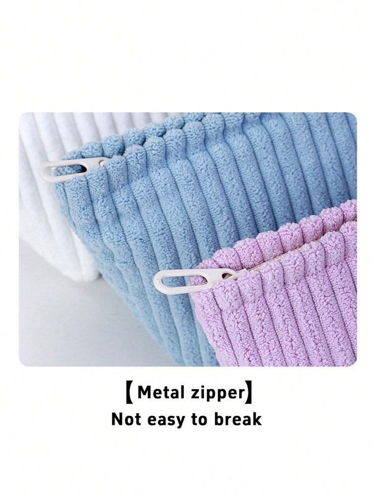 1PC New corduroy makeup bag, large-capacity plush makeup bag inner liner, portable beauty products storage bag