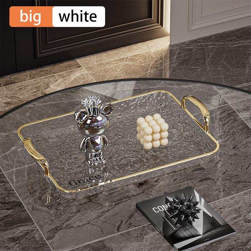 Square Storage Tray Home Living Room Coffee Table Tea Cup Storage Plate Acrylic Tray Aromatherapy Organizer Tray Home Decor
