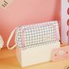 Canvas Triangle Pen Case With Multi Functional Storage For Students And Office Use