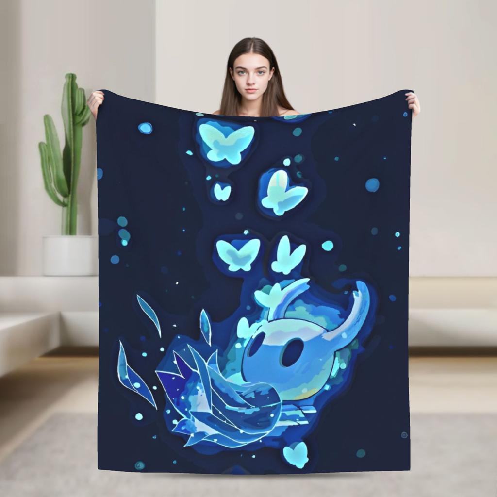 Hollow Knight Flísové Deky Akční Dobrodružství Úžasné Přehozy na Domácnost 125*100cm Kus Koberce