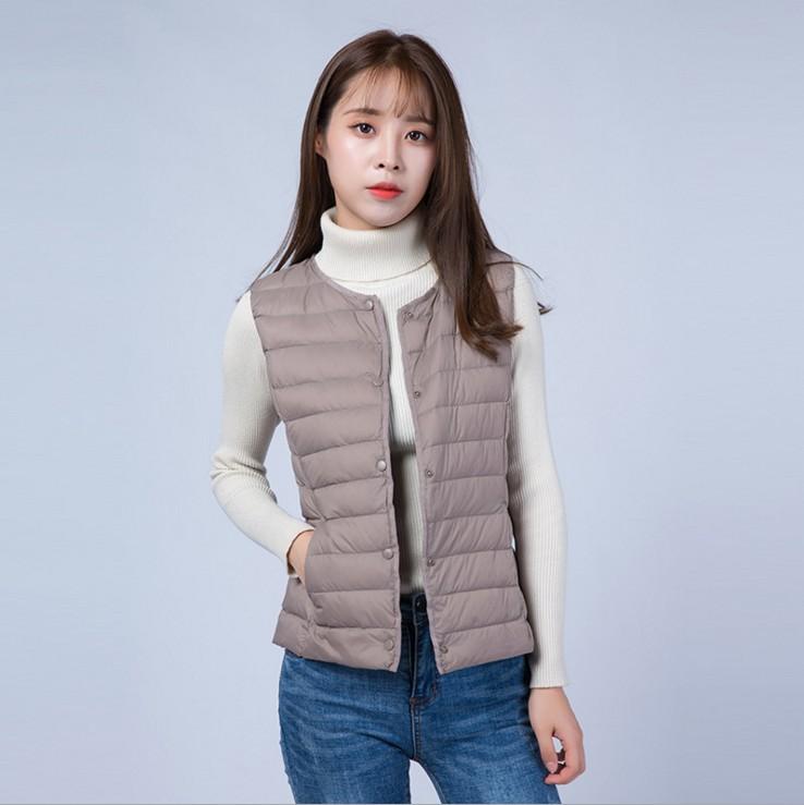 New Women's Light Down Vest Women's Vest Light Down Liner Women's Plus Size