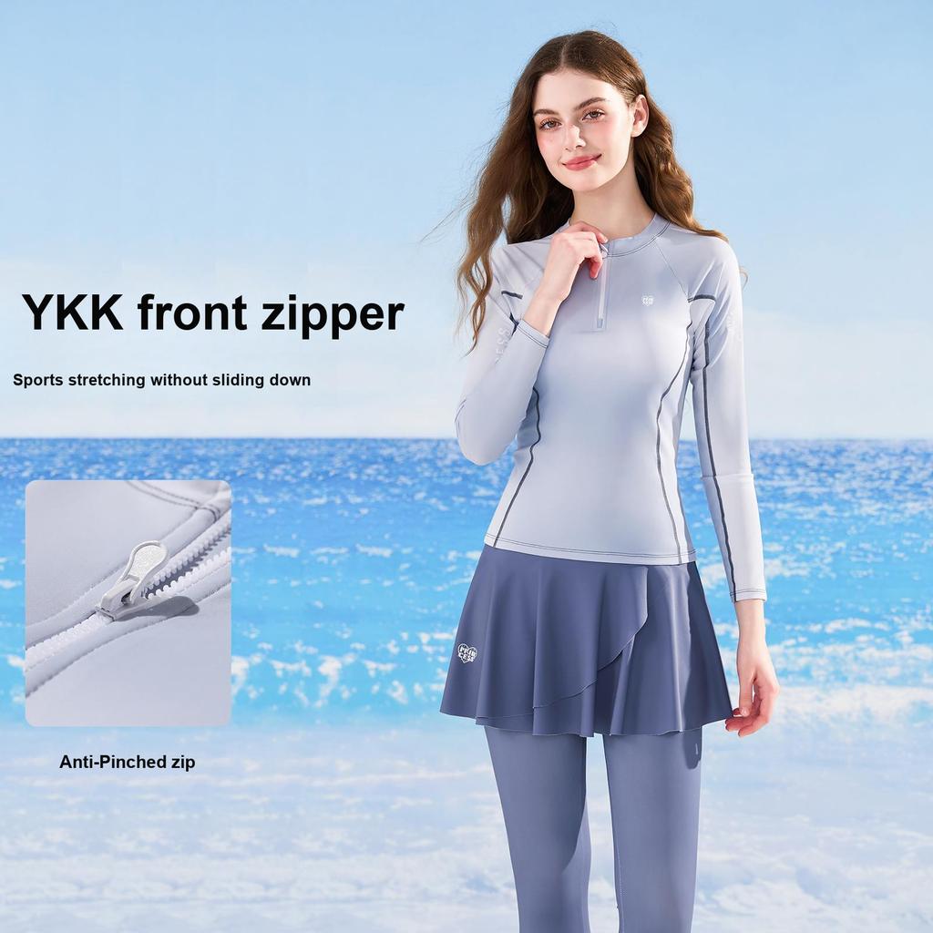 Disney Long Sleeve Long Pants Full Body Sun Protection Round Neck Split Swimwear Women swimwear D16113S2H-1
