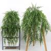 80cmPersian Fern Leaves Vines Home Room Decor Hanging Artificial Plant Plastic Leaf Grass Wedding Party Wall Balcony Decoration