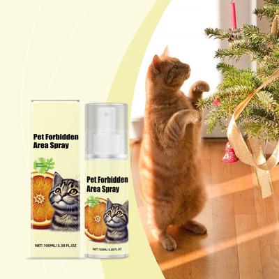 100ML Cat Deterrent Spray, Cat Spray -Scratch For Furniture, Sofas, Curtains, Plants, Non- Behavior Training Aid