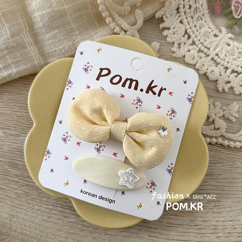 Plaid & Solid Color Korean Hair Bows - Girls' BB Clips and Hairpins