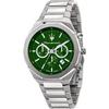 Stile Green Stainless Steel Silver Men's Quartz Chronograph with Date R8873642011