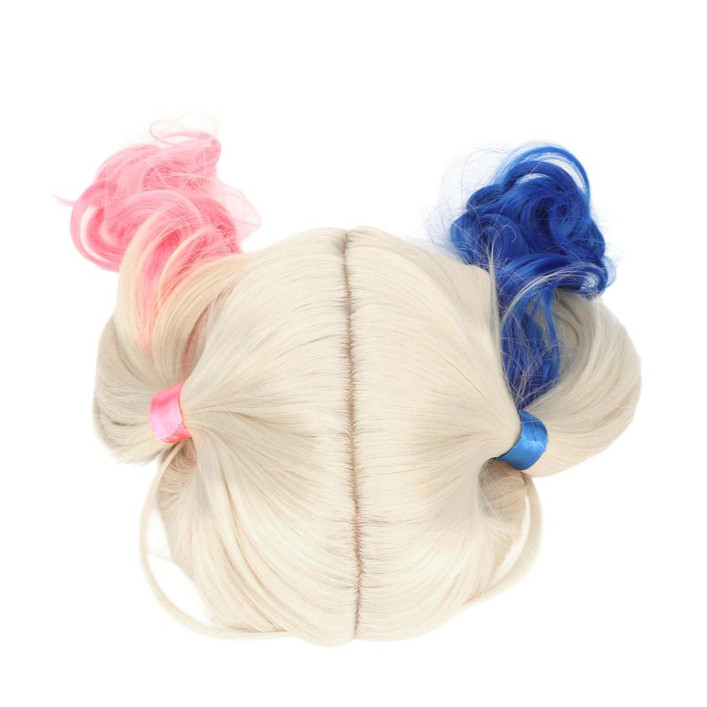 Women Double Ponytail Wig Adjustable Size Long Curly False Hair for Daily Life Cosplay Party