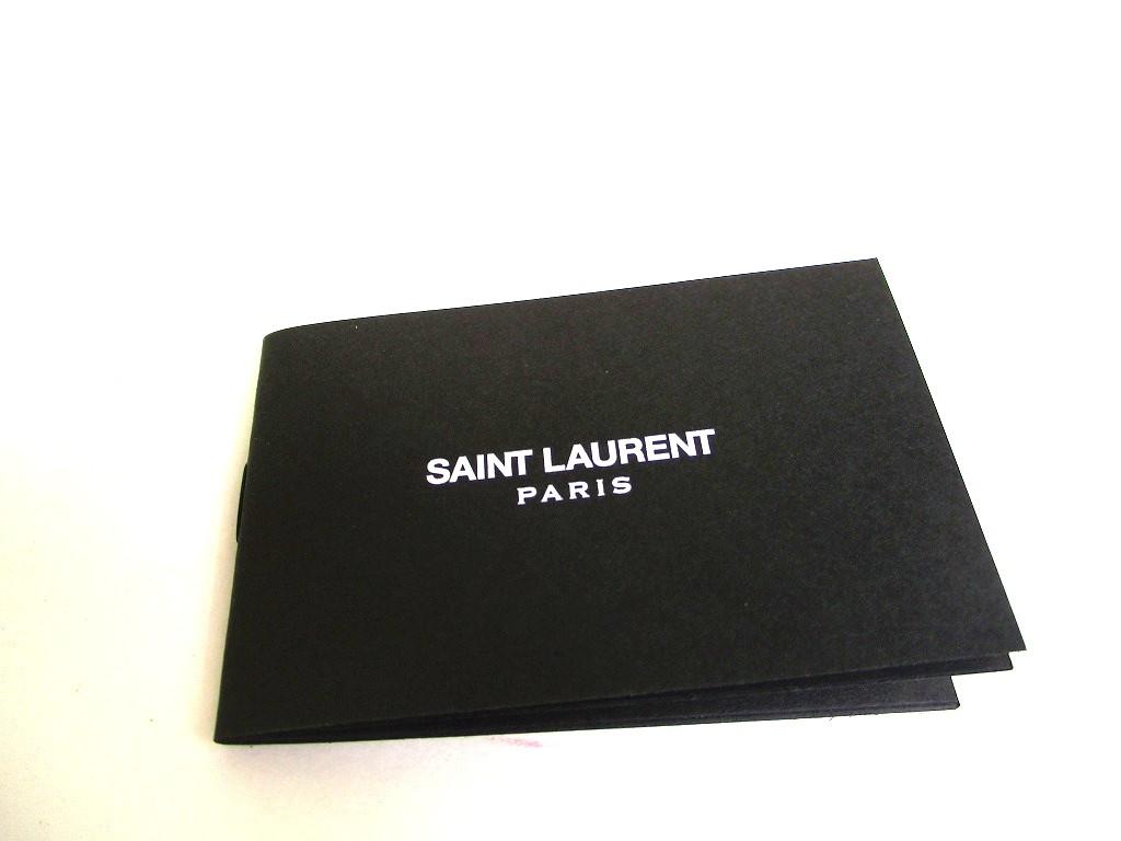 Authentic Saint Laurent YSL Cassandra Shadow Black Leather Bifole Bill Wallet #b253  Open Box