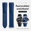 Fluorokaučukový gumový řemínek na hodinky 19mm 20mm 21mm 22mm Pro Longines HydroConquest L3 GMT Pioneer Zulu Time Řemínek na hodinky Náramky