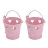 12 st Mini Metallhink Ihålig Hjärtformad Hink med Handtag för Godis Utomhus Blomma Kosmetika