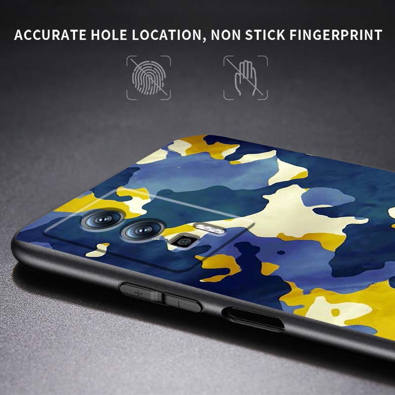 Creative camouflage pattern Phone Case For Xiaomi Redmi 12 13C 12C 13 10C 9T A2 9A 9C 7A Note 10S 8T 10 9 8 Pro 4G 5G Black