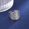 Angel Seal Open Rings Enochian Kabbalah Magic Protection Amulet Stainless Steel Hexagram Triangle Finger Ring Religious Jewelry
